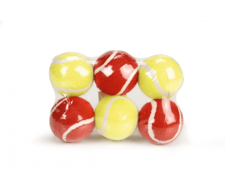 BZ Tennisbal 6 pack rood/geel BZ Tennisbal 6 pack rood/geel