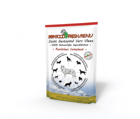 Farm Food Fresh Menu Rundvlees Compleet - 125 gr Farm Food Fresh Menu Rundvlees Compleet - 125 gr