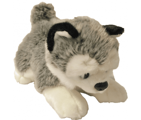 Pluche Decoratie Husky 20cm liggend Pluche Decoratie Husky 20cm liggend