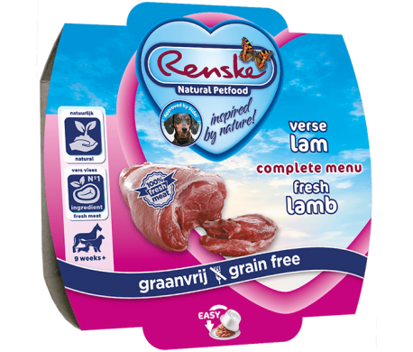 Renske Vers Vlees Graanvrij - met lam 100g Renske Vers Vlees Graanvrij - met lam 100g