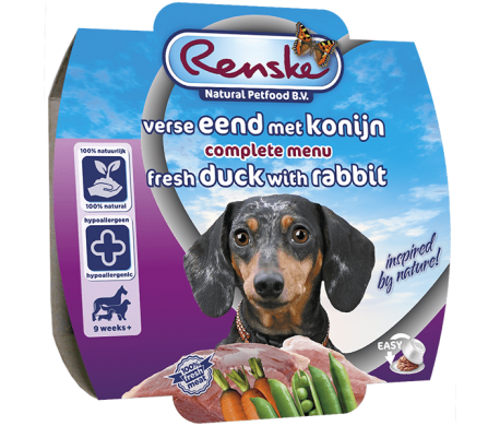 Renske Vers Vlees - met eend & konijn 100g Renske Vers Vlees - met eend & konijn 100g