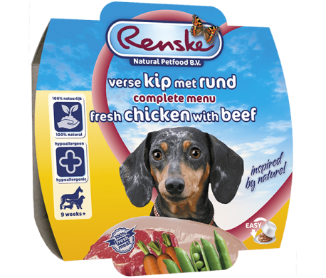 Renske Vers Vlees - met kip en rund 100g Renske Vers Vlees - met kip en rund 100g