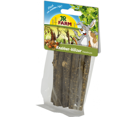 JR FARM Knaaghoutstokjes Hazelnoot - 40g JR FARM Knaaghoutstokjes Hazelnoot - 40g