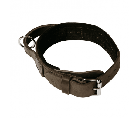 Halsband leer met handvat 45-55cm Halsband leer met handvat 45-55cm