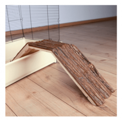 Houten loopbrug voor kooi