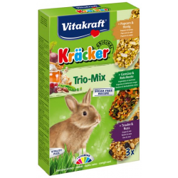 Vitakraft Kräcker Konijn 3 in 1 Popcorn/Groente/Noten