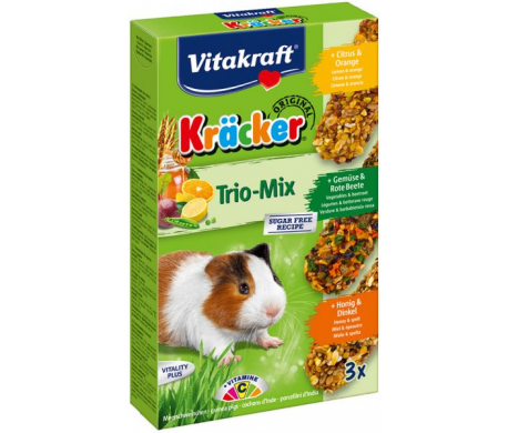 Vitakraft Kräcker Cavia 3 in 1 Citrus/Goente/Honing Vitakraft Kräcker Cavia 3 in 1 Citrus/Goente/Honing