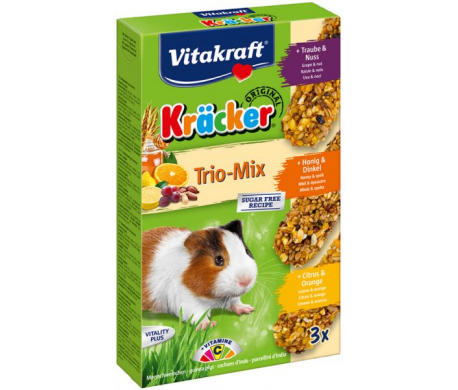 Vitakraft Kräcker Cavia 3 in 1 Noot/Honing/Citrus Vitakraft Kräcker Cavia 3 in 1 Noot/Honing/Citrus