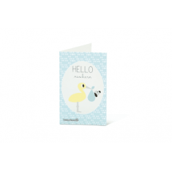 BZ PUPPY AANZICHTKAART 'HELLO' (+envelop)