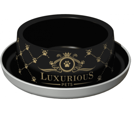 Moderna katteneetbak Trendy Dinner 'Luxurious' (zwart)