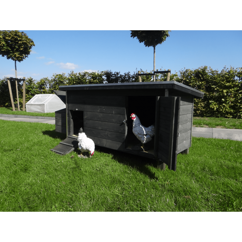 Kippenhok Dagmar 3 177x75x78cm Grijs Kopen Dierenverblijfcom