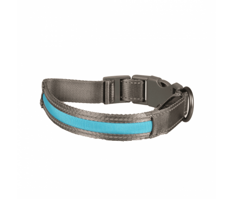 Veiligheidshalsband Metal Flash Light USB - Blauw