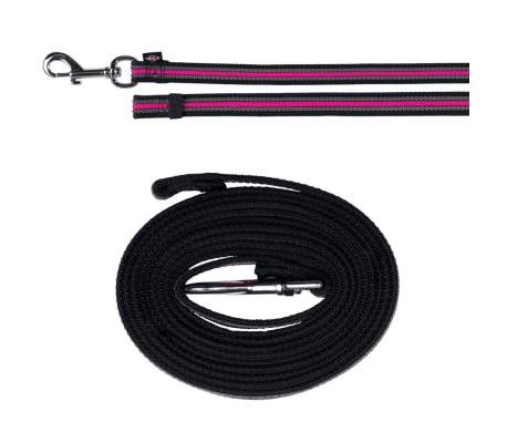 Fusion Sleeplijn 3 m/17 mm (zwart/roze) Fusion Sleeplijn 3 m/17 mm (zwart/roze)