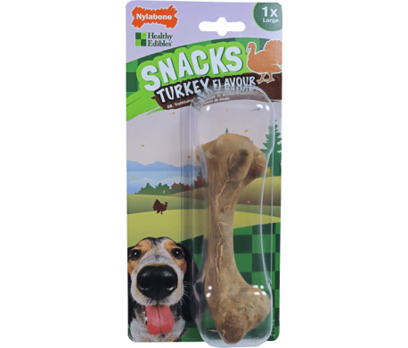 Nylabone Healthy Edibles Snacks large (Kalkoen - 1 stuk) Nylabone Healthy Edibles Snacks large (Kalkoen - 1 stuk)