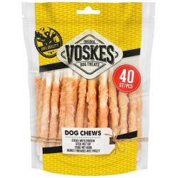 Voskes Rawhide Kip Sticks - 40 Stuks