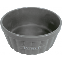 Konijnen eetbak steen - ribbel (taupe)