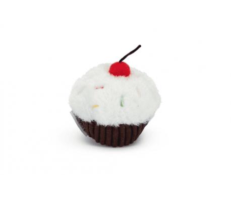Beeztees Textiel Kattenspeelgoed Cupcake - wit/bruin