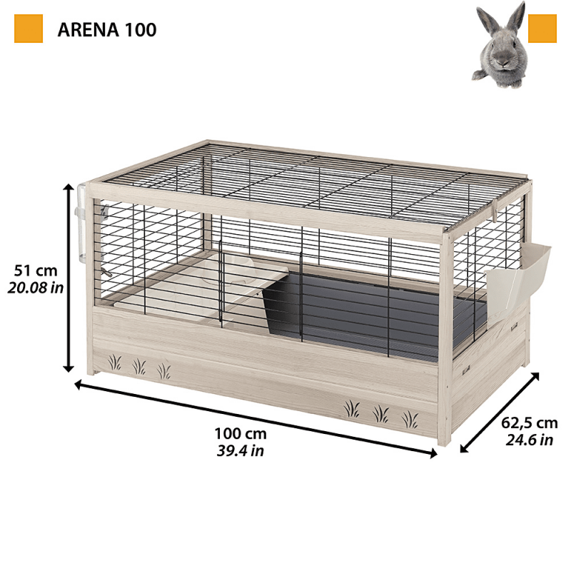 domein Bedenken Winkelier Cavia-/ Konijnenkooi Arena 100 - 100x62,5x51cm kopen? | Dierenverblijf.com