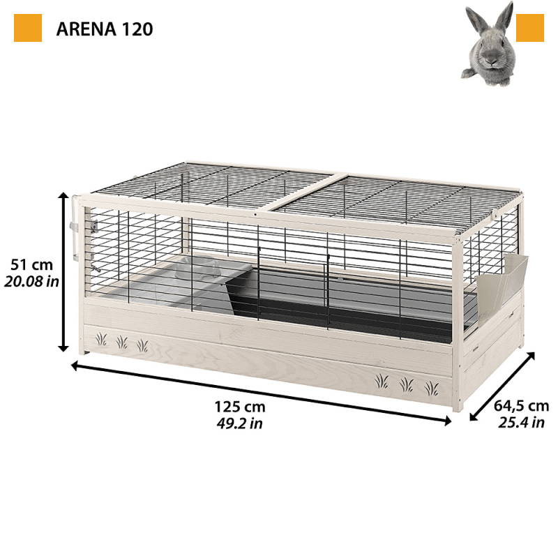 zijde Voorkeursbehandeling piloot Cavia-/Konijnenkooi Arena 120 - 125x64,5x51cm kopen? | Dierenverblijf.com