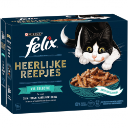 Felix Heerlijke Reepjes Vis Selectie 12x80gr