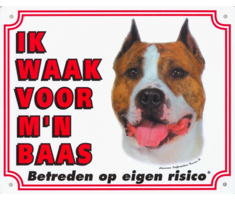 Waakbord Amerikaanse Staffordshire Terrier