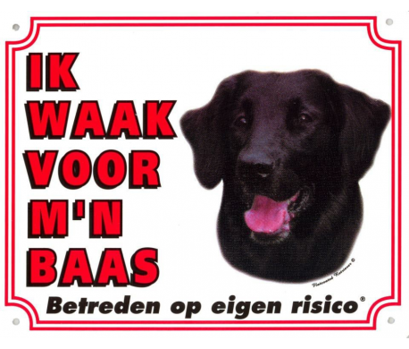 Waakbord Flatcoated Retriever