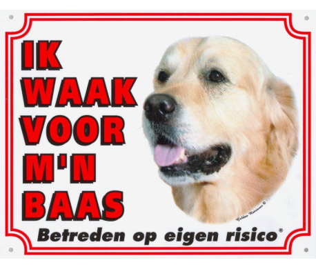 Waakbord Golden Retriever