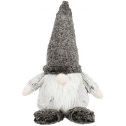 Xmas kerst gnooms kabouter met grijze muts 33cm