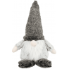 Xmas kerst gnooms kabouter met grijze muts 33cm