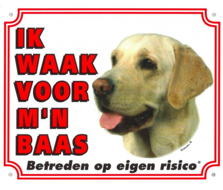 Waakbord Labrador blond Waakbord Labrador blond