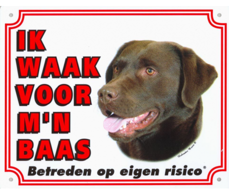 Waakbord Labrador bruin