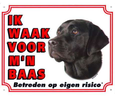 Waakbord Labrador zwart Waakbord Labrador zwart