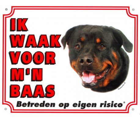 Waakbord Rottweiler Waakbord Rottweiler