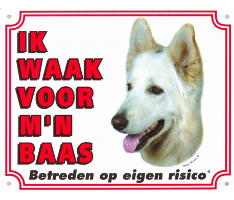 Waakbord Witte Herder Waakbord Witte Herder