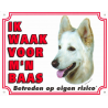 Waakbord Witte Herder