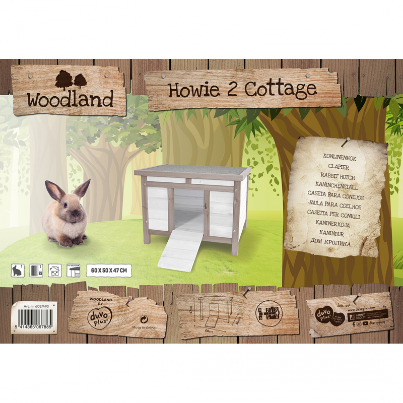 eerlijk Bewonderenswaardig Drank Woodland konijnenhok howie 2 cottage 60x50x47cm kopen? | Dierenverblijf.com