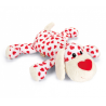 Beeztees XL-Knuffel Suki Wit/Rood