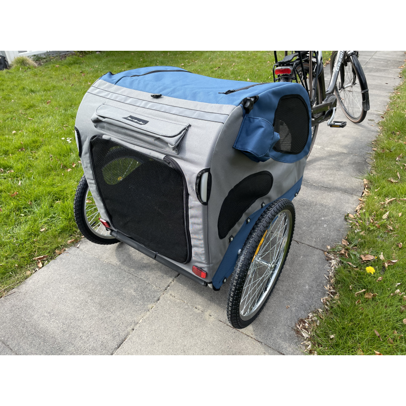 bijvoeglijk naamwoord Bergbeklimmer Geniet Fietskar Pet Bicycle Trailer Blauw Large kopen? | Dierenverblijf.com