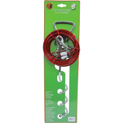 Campingset 6M Staalkabel en Draaipen