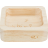 Trixie voer/waterbak, hout 60 ml/8x8 cm
