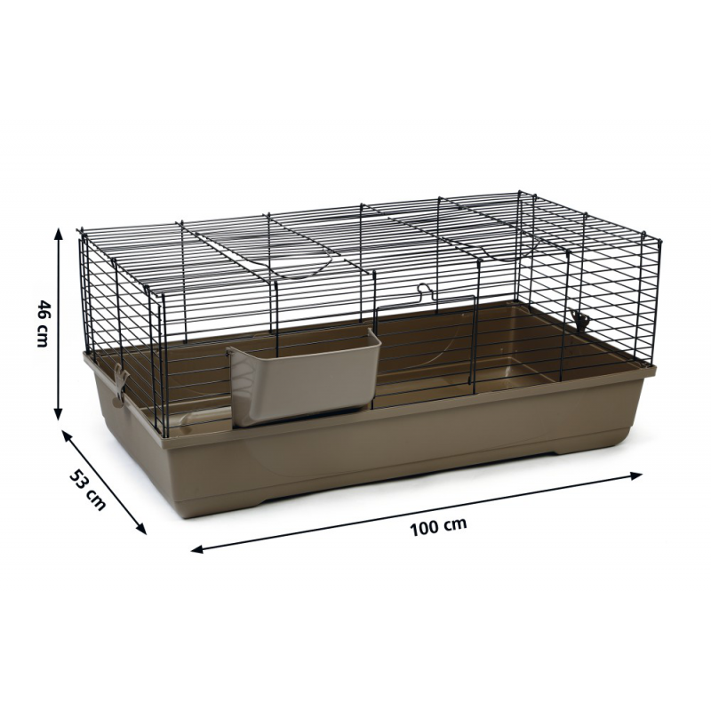 Additief Manhattan noot BZ konijnenkooi Baldo Mokka 100cm kopen? | Dierenverblijf.com
