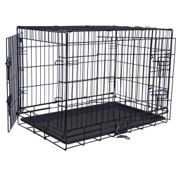 Boon Draadkooi 2-deurs- Zwart - 106 x 69 x 79