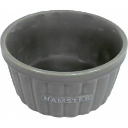 Hamster eetbak steen - ribbel (taupe)