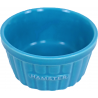 Hamster eetbak steen - ribbel (blauw)