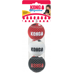 Kong hond Signature Sport balls, medium pack à 3 stuks