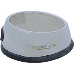 Hondenbak RVS zwaar anti-slip ovaal, 27 cm