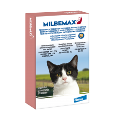 Milbemax Tabletten Kleine Kat/Kitten 0,5-2kg 2 stuks