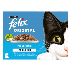 Felix Original Vis Selectie in Gelei 12x85gr