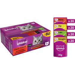 Whiskas Kattenvoer Adult Classis Selectie in Saus 80 x 85gr