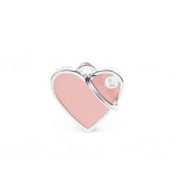 Penning enkelzijdig Hond Small Pink Heart